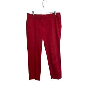 J CREW CAFE CAPRI PANT SIZE 2 RED ORANGE